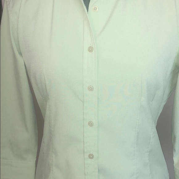 ❤️ 2 items for $10! Express Stretch Blouse/Top Size 7/8 Light Green - Picture 2 of 3